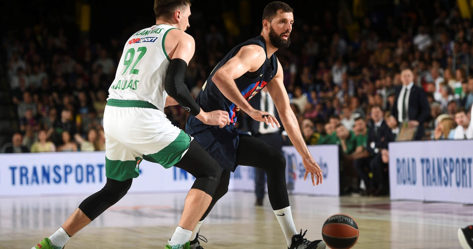 2ae3c7b5 nikola mirotic dirbbles barcelona vs zalgiris game 2 playoffs euroleague